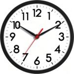 8 Inch Wall Clock, Silent Battery Operated Analog Clock, Black