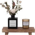 Wood Bathroom Tray Farmhouse Decor Kitchen Soap Holder, 8.7"x3.6" Brown