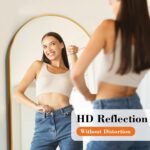 DUMOS 64"x21" Arched Full Length Floor Mirror, Full Body Mirror, Gold - Image 3
