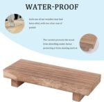 Wood Bathroom Tray Farmhouse Decor Kitchen Soap Holder, 8.7"x3.6" Brown - Image 3