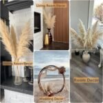 10 PCS 40" Tall Pampas Grass Stems in Natural Beige - Image 6