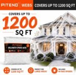 Halloween Spider Webs with 40 Fake Spiders – 1200 Sq Ft