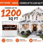 Halloween Spider Webs with 40 Fake Spiders – 1200 Sq Ft