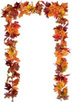 2 Pack Fall Garland Maple Leaf, 5.9Ft/Piece 7 Colors