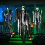 3 Pack Hanging Halloween Skeleton Ghosts Decorations, Grim Reapers for Best Halloween Outdoor Decorations - Image 2