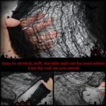 5 Pcs Black Halloween Gauze Creepy Cloth Fabric Tapestry Decor Decorations - Image 2