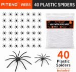 Halloween Spider Webs with 40 Fake Spiders – 1200 Sq Ft - Image 3