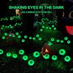 Halloween Decorations Outdoor Solar Scary Eyeball Lights,2PACKS 12LED Green Eyeball - Image 3