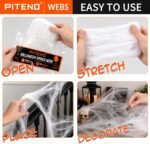 Halloween Spider Webs with 40 Fake Spiders – 1200 Sq Ft - Image 4