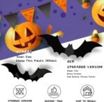 140Pcs 3D Bats Halloween Decorations Realistic PVC Wall Decor - Image 4