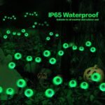 Halloween Decorations Outdoor Solar Scary Eyeball Lights,2PACKS 12LED Green Eyeball - Image 5