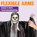3 Pack Hanging Halloween Skeleton Ghosts Decorations, Grim Reapers for Best Halloween Outdoor Decorations - Image 6