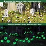 Halloween Decorations Outdoor Solar Scary Eyeball Lights,2PACKS 12LED Green Eyeball - Image 6