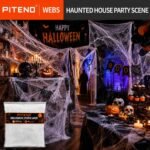 Halloween Spider Webs with 40 Fake Spiders – 1200 Sq Ft - Image 7
