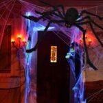 200" Halloween Decorations Spider Web Outdoor +59" Giant Spider Décor - Image 7