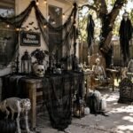 5 Pcs Black Halloween Gauze Creepy Cloth Fabric Tapestry Decor Decorations - Image 7