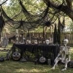 5 Pcs Black Halloween Gauze Creepy Cloth Fabric Tapestry Decor Decorations - Image 8
