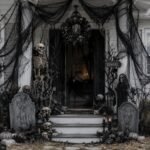5 Pcs Black Halloween Gauze Creepy Cloth Fabric Tapestry Decor Decorations - Image 9